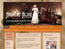 Tablet Screenshot of harmonyhousetheatre.com